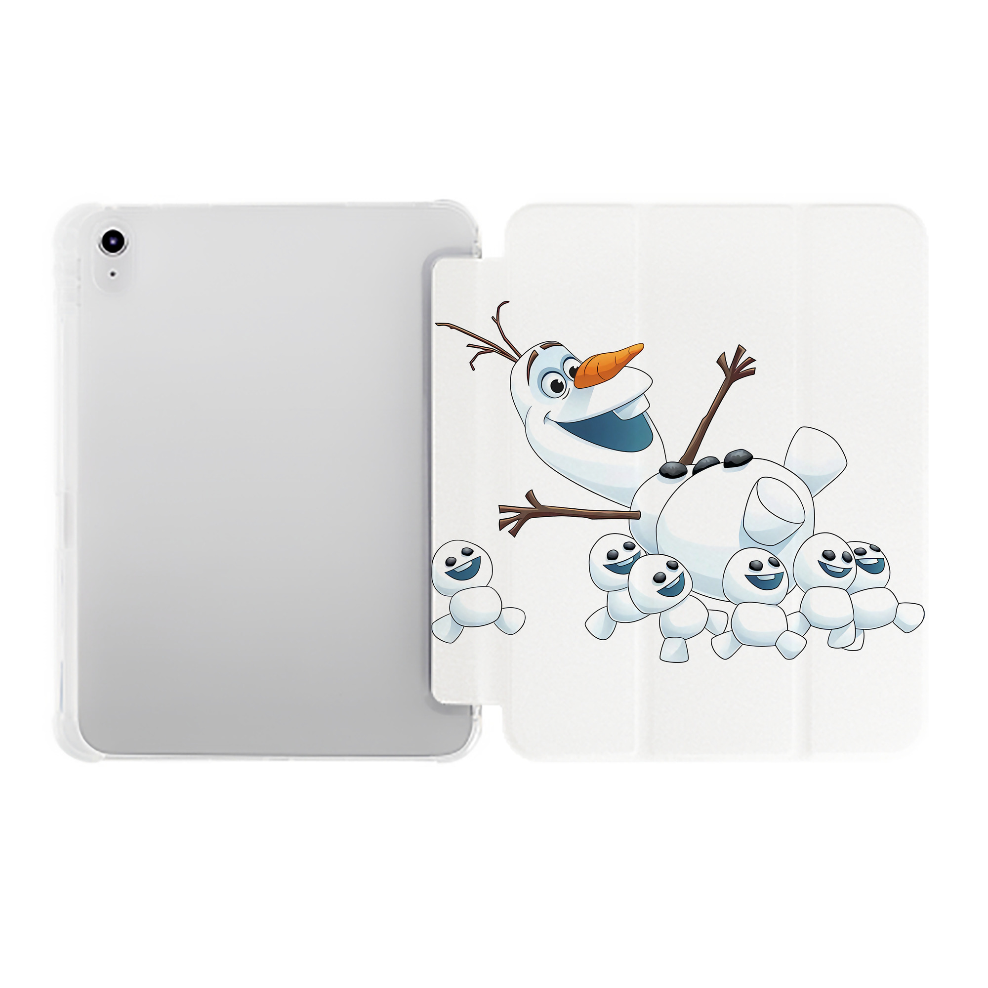 （画像用） アナと雪の女王 アンナ エルサ Frozen Anna Elsa IPad ケース ペン収納付き 三つ折りスタンド PUレザー×シリコン 対応機種9.5/10.5/10.9インチ